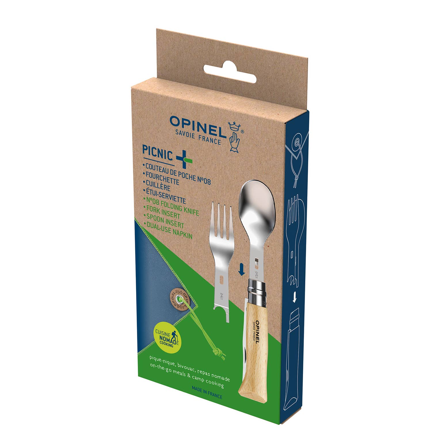 Opinel - No.08 Picnic + Cutlery Set