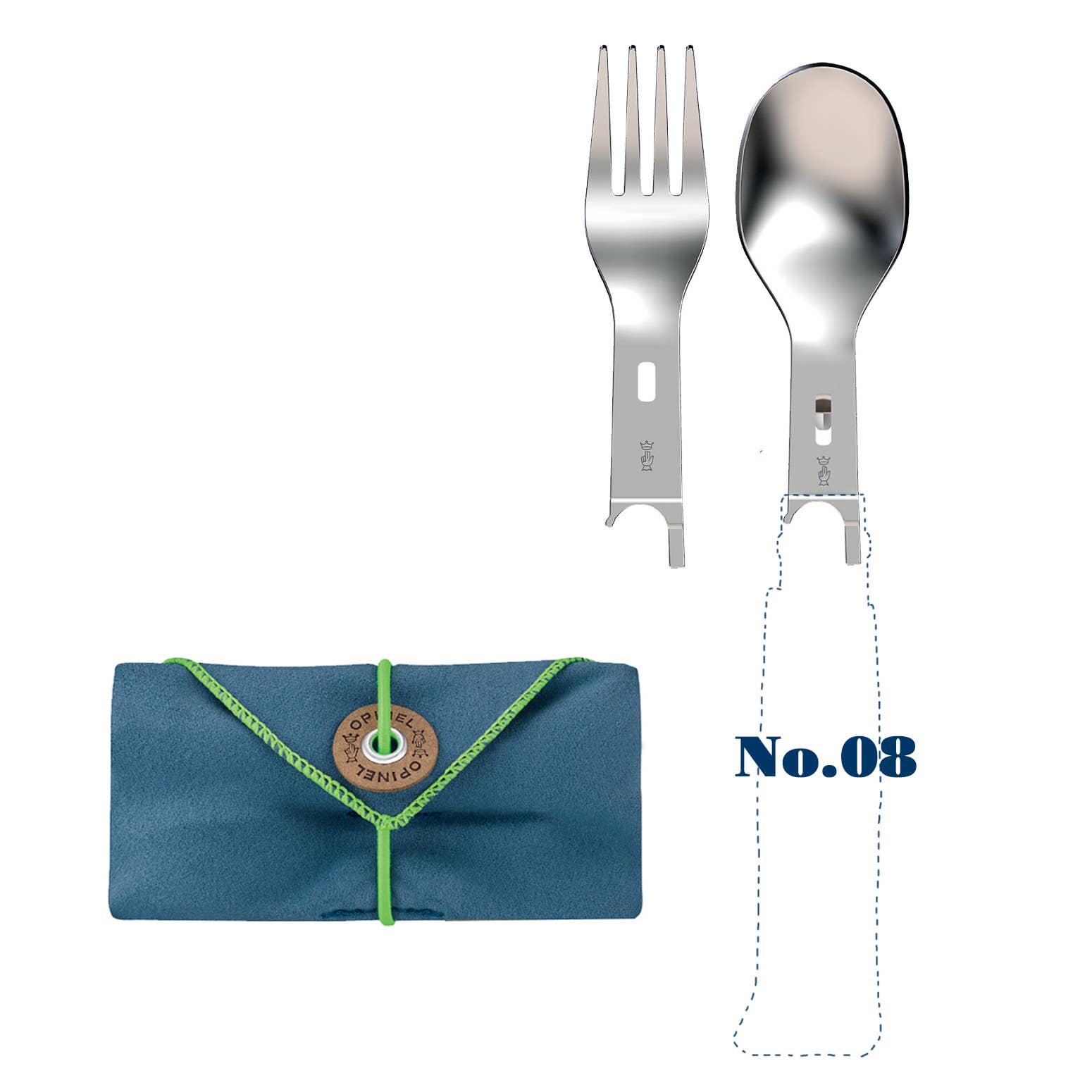 Opinel - No.08 Picnic + Cutlery Set