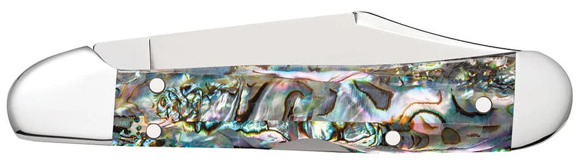 Case Mini CopperLock® – Smooth Abalone – Tru-Sharp™ Stainless Steel – Made in USA