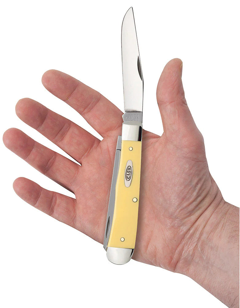 Case Trapper – Yellow Synthetic – Tru-Sharp™ Stainless Steel – Made in USA