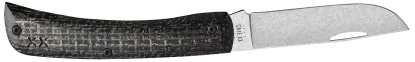 Case Crossroads™ XR Sod Buster® Jr – Black Laminate Burlap &amp; Dayglow G-10 – S35VN Steel – Made in USA
