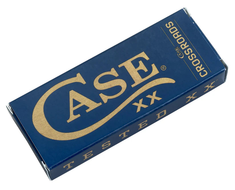 Case Crossroads™ XR Sod Buster® Jr – Black Laminate Burlap &amp; Dayglow G-10 – S35VN Steel – Made in USA