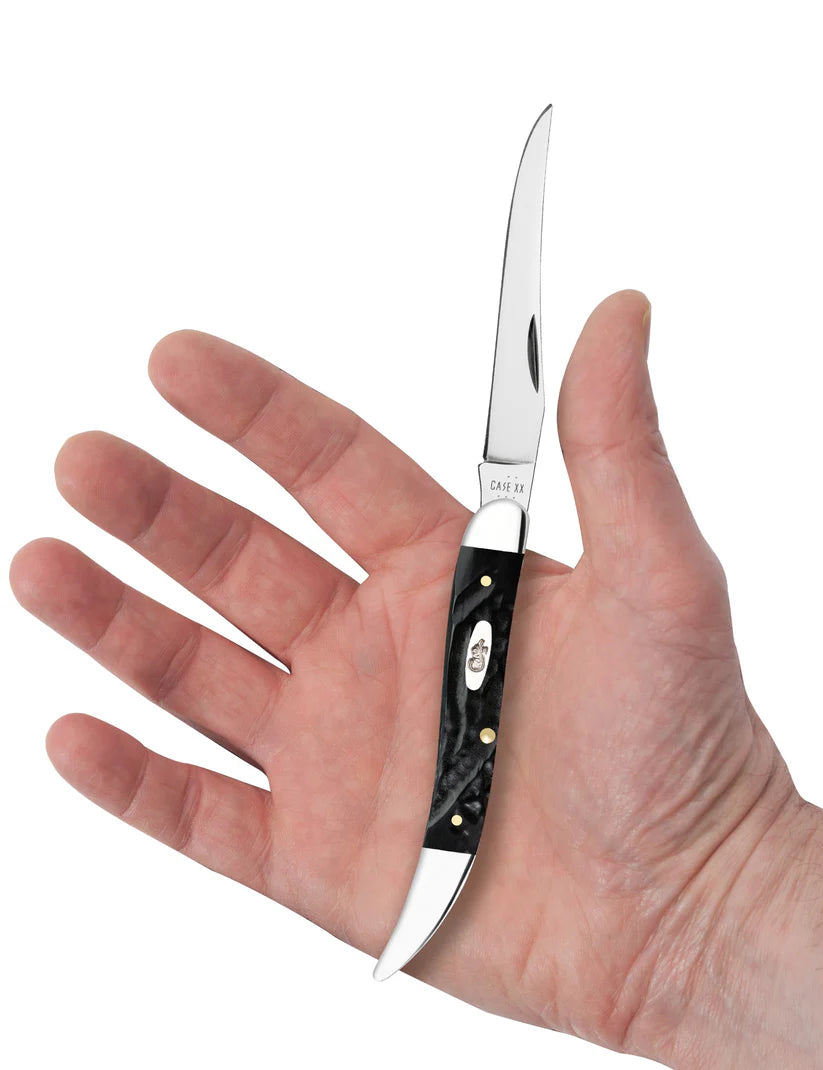 Case Medium Texas Toothpick – Rough Black® Synthetic – Tru-Sharp™ Stainless Steel – Made in USA