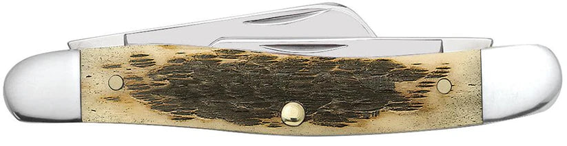 Case Medium Stockman – Amber Bone CS – Carbon Steel – Made in USA