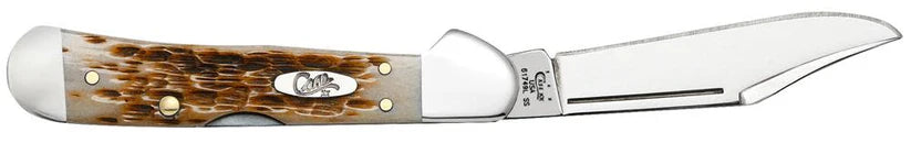 Case Mini CopperLock® – Amber Bone – Tru-Sharp™ Stainless Steel – Made in USA