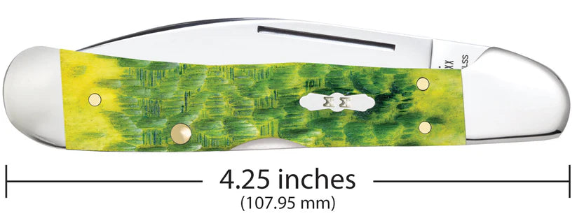 Case CopperLock® – Green Apple Bone – Tru-Sharp™ Stainless Steel – Made in USA