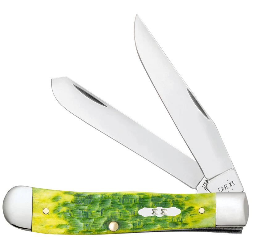 Case Trapper – Green Apple Bone – Tru-Sharp™ Stainless Steel – Made in USA