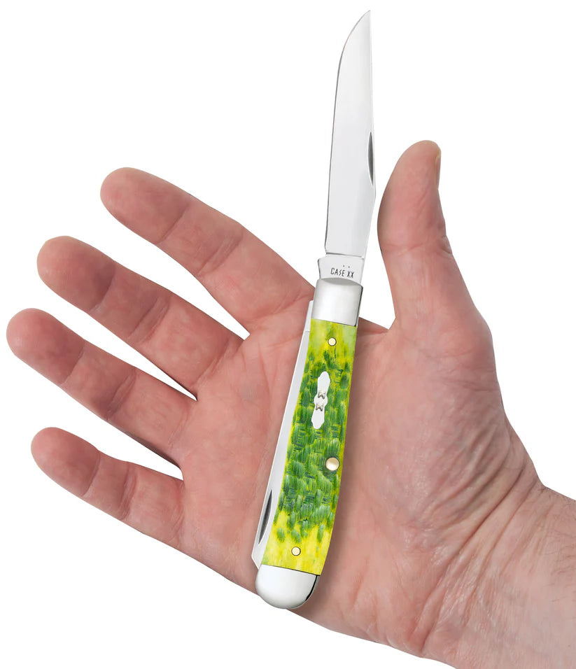 Case Trapper – Green Apple Bone – Tru-Sharp™ Stainless Steel – Made in USA