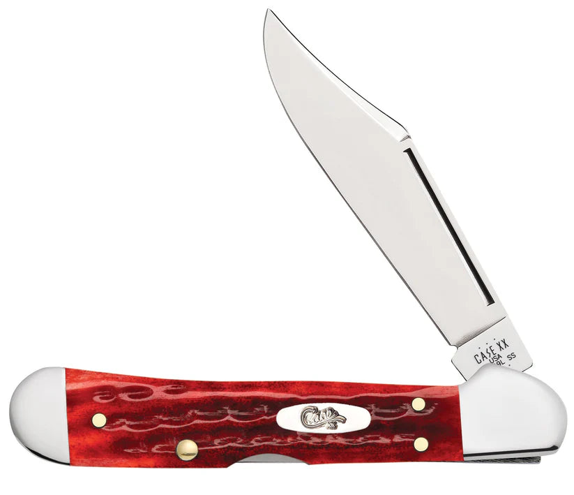 Case Mini CopperLock® – Pocket Worn® Old Red Bone – Tru-Sharp™ Stainless Steel – Made in USA