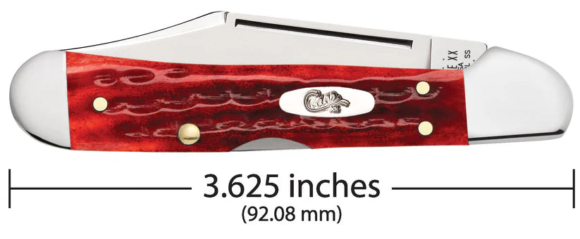 Case Mini CopperLock® – Pocket Worn® Old Red Bone – Tru-Sharp™ Stainless Steel – Made in USA