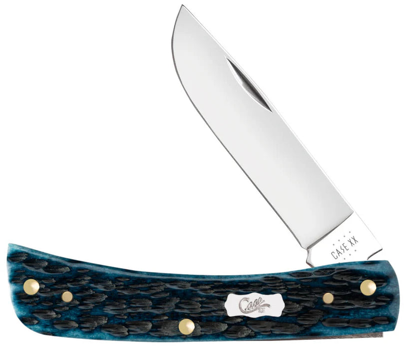 Case Sod Buster® Jr – Pocket Worn® Mediterranean Blue Bone – Tru-Sharp™ Stainless Steel – Made in USA