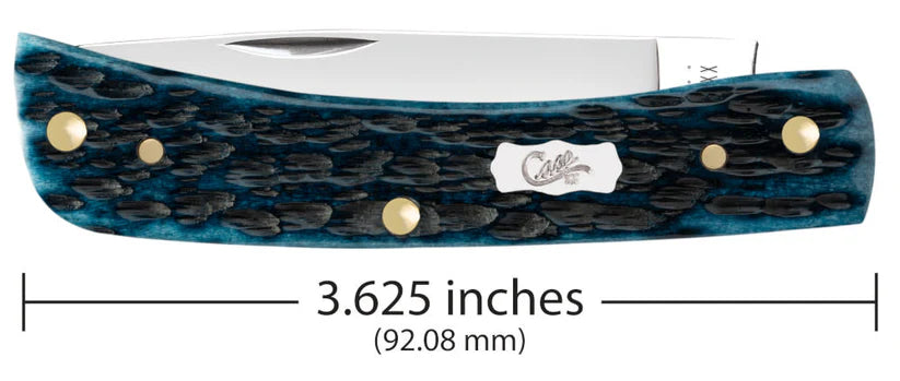 Case Sod Buster® Jr – Pocket Worn® Mediterranean Blue Bone – Tru-Sharp™ Stainless Steel – Made in USA