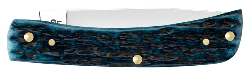 Case Sod Buster® Jr – Pocket Worn® Mediterranean Blue Bone – Tru-Sharp™ Stainless Steel – Made in USA