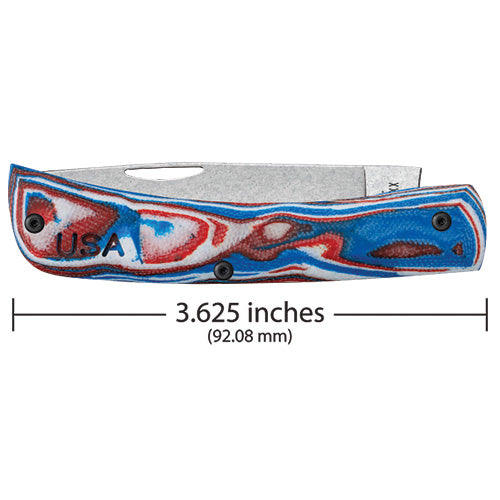 Case Crossroads™ XR Sod Buster® Jr – Red, White & Blue Burl G-10 (XR10137C)