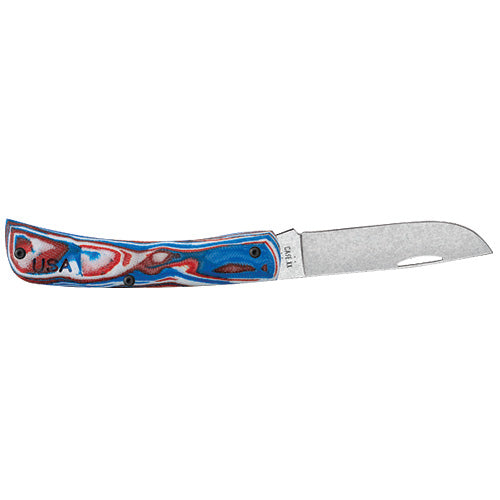 Case Crossroads™ XR Sod Buster® Jr – Red, White & Blue Burl G-10 (XR10137C)
