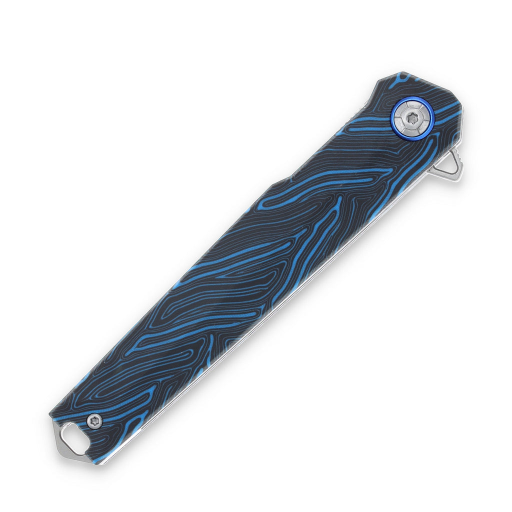 Rough Ryder Reserve RRR028 Tanto Linerlock Knife – Black/Blue G-10