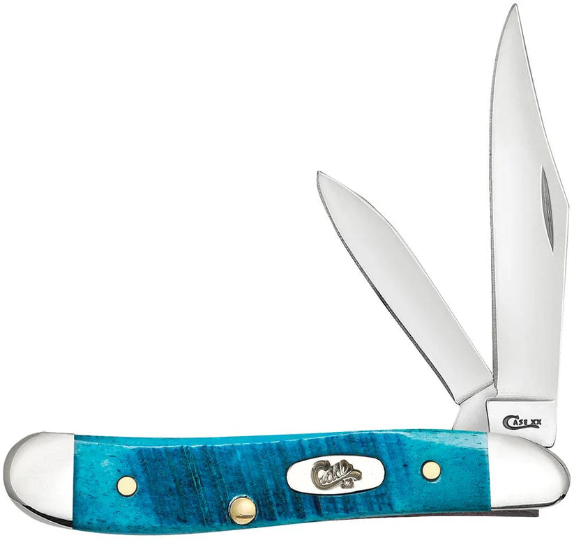 Case Peanut Knife – Caribbean Blue Bone – Tru-Sharp™ Stainless Steel – Made in USA