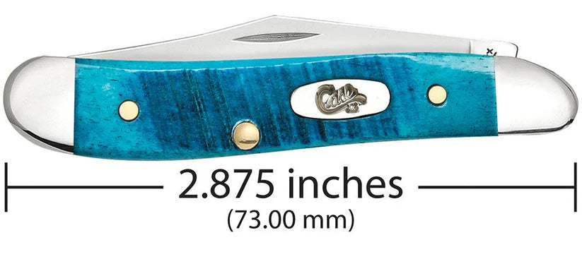 Case Peanut Knife – Caribbean Blue Bone – Tru-Sharp™ Stainless Steel – Made in USA
