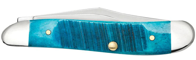 Case Peanut Knife – Caribbean Blue Bone – Tru-Sharp™ Stainless Steel – Made in USA