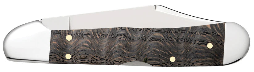 Case Mini CopperLock® – Black Curly Oak – Tru-Sharp™ Stainless Steel – Made in USA