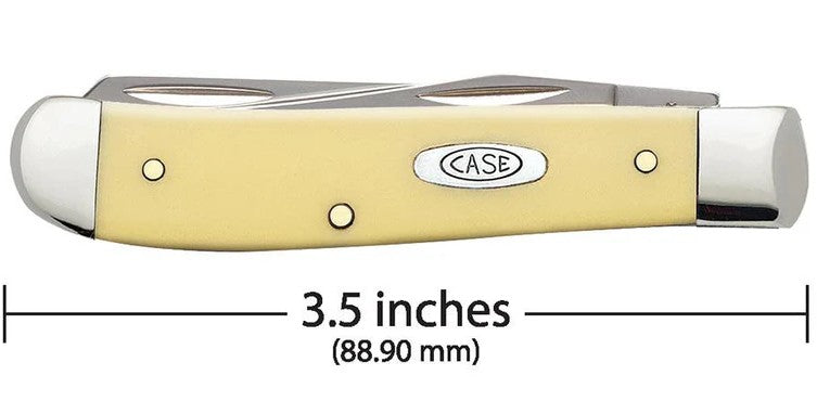 Case Mini Trapper – Yellow Synthetic – Carbon Steel – Made in USA