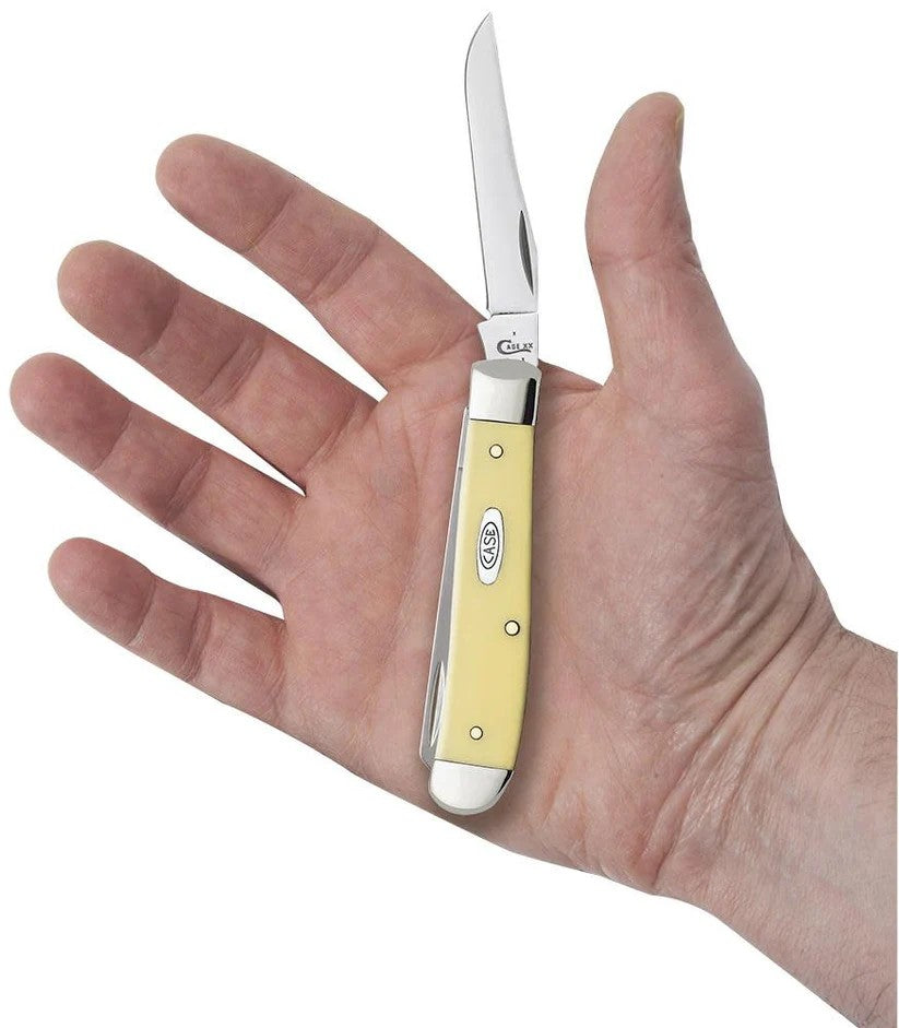 Case Mini Trapper – Yellow Synthetic – Carbon Steel – Made in USA