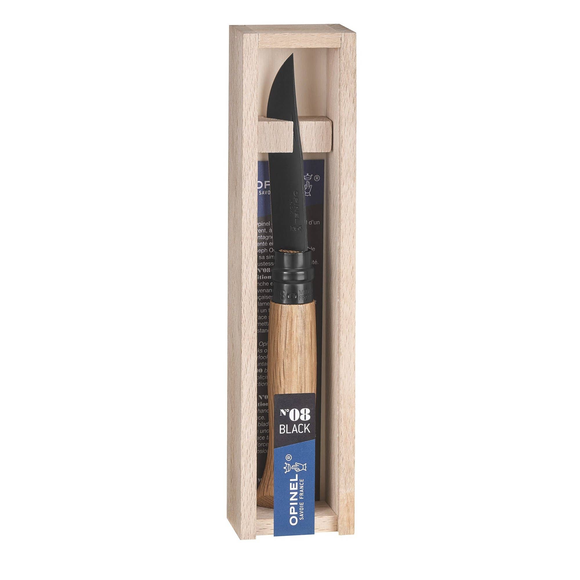 Opinel - No.08 Black Oak Folding Knife