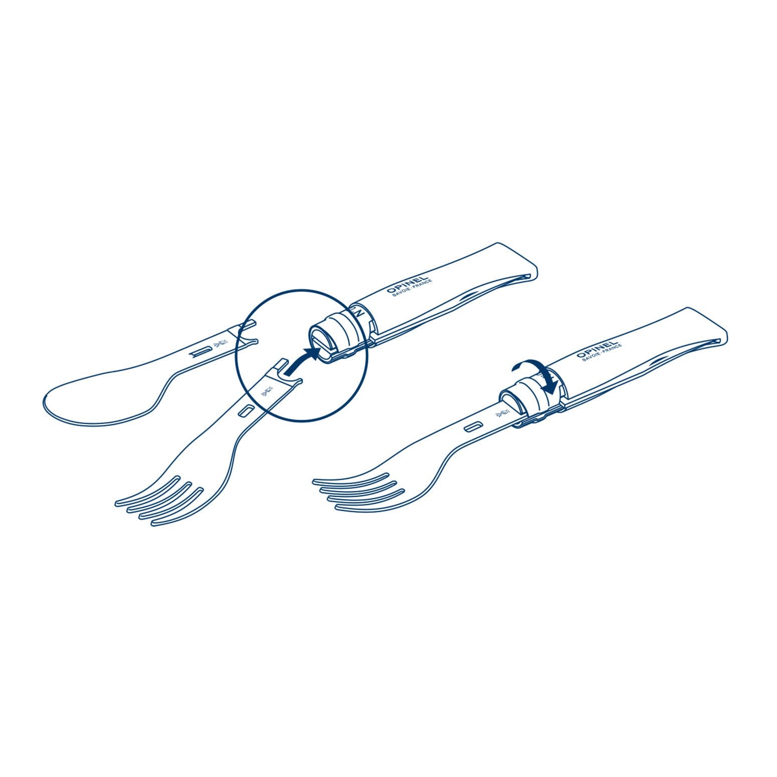 Opinel - No.08 Picnic + Cutlery Set